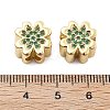 Brass Micro Pave Cubic Zirconia European Beads KK-Q006-41G-02-3