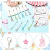 12Pcs 6 Colors Bear Acrylic & ABS Plastic Imitation Pearl Pendant Decorations HJEW-YW00128-2