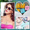 100Pcs 5 Styles Transparent Glass Cabochons GGLA-SP0001-02-5