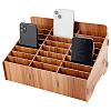 24-Grid Wooden Cell Phone Storage Box CON-WH0094-05A-1