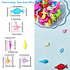 180Pcs 6  Style Opaque Acrylic Pendants SACR-SP0001-29-2