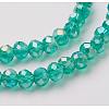 Electroplate Glass Beads Strands EGLA-F124-FR-B09-3