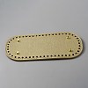 Oval PU Leather Knitting Crochet Bags Nail Bottom Shaper Pad DIY-WH0349-97C-2