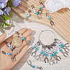 20Pcs Synthetic Turquoise Locking Pendant Stitch Markers HJEW-SC00037-3