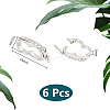 6Pcs Rack Plating Brass Micro Pave Cubic Zirconia Twister Clasps ZIRC-UN0001-08P-3