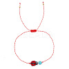 Fashionable Spring Collection Turquoise Ladybug Bracelet with Greek Matisse Theme VP5745-1