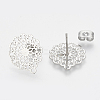 Non-Tarnish 304 Stainless Steel Stud Earring Findings STAS-S079-34B-2