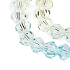 Gradient Color Baking Paint Glass Bead Strands DGLA-A039-T4mm-A012-3