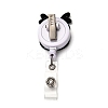 Christmas Reindeer/Stag/Deer Glitter Powder Felt & ABS Plastic Badge Reel AJEW-I053-11-2