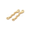 304 Stainless Steel Wavy Bar Links Connector Charms STAS-A134-01N-G-2