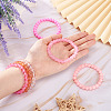 6Pcs 6 Styles 8mm Glass Round Beaded Stretch Bracelet Sets BJEW-TAC0023-7