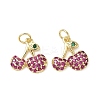 Brass Micro Pave Cubic Zirconia Pendants KK-L243-02G-02-1