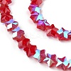 Electroplate Transparent Glass Beads Strands EGLA-U004-03A-HP07-3