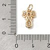 Brass Micro Pave Cubic Zirconia Charms KK-C133-03H-G-3