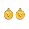 Golden Plated Alloy Enamel Charms ENAM-Q437-13V-1