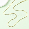 304 Stainless Steel Round Snake Chain Necklaces with Rondelle Beads NJEW-C103-01G-2