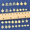 32Pcs 8 Styles Rack Plating Brass Charms KK-FS0001-53-5