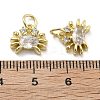 Brass Micro Pave Cubic Zirconia Pendants KK-U060-20G-B-3