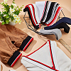 BENECREAT 4Pcs 4 Colors 95% Cotton & 5% Elastic Fiber Ribbing Fabric for Cuffs FIND-BC0004-36-5