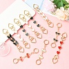 2Pcs 2 Styles Alloy Enamel Heart Butterfly Link Chain Bag Extender Chains FIND-YW0008-10A-5