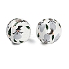 Christmas Printed Schima Wood European Beads WOOD-G024-02B-2