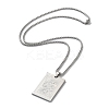 Non-Tarnish 201 Stainless Steel Pendant Necklace NJEW-K253-12P-2