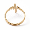 Ion Plating(IP) 201 Stainless Steel Heart Beat Adjustable Ring for Women LS-RJEW-K238-02G-2