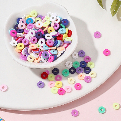15Strands Handmade Polymer Clay Beads Strands CLAY-PA0001-07E-1