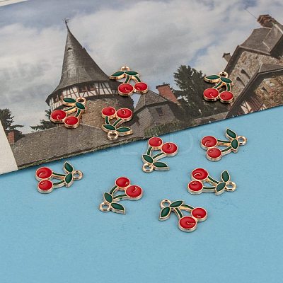 Alloy Enamel Pendants X-PALLOY-N0118-260-1