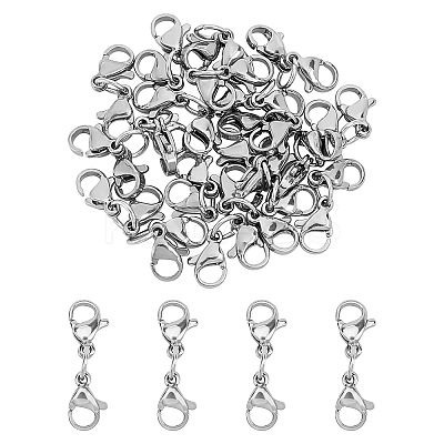 304 Stainless Steel Lobster Claw Clasps STAS-UN0015-97-1
