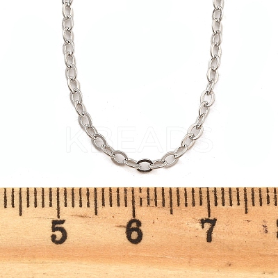 Brass Cable Chains Necklaces for Women NJEW-D302-47P-1