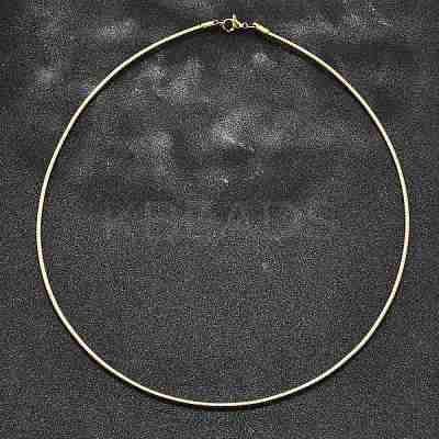 Casual Style 304 Stainless Steel Snake Chain Choker Necklaces X-STAS-O037-05G-1