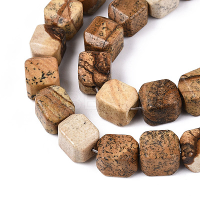 Natural Picture Jasper Beads Strands G-N353-03A-06-1