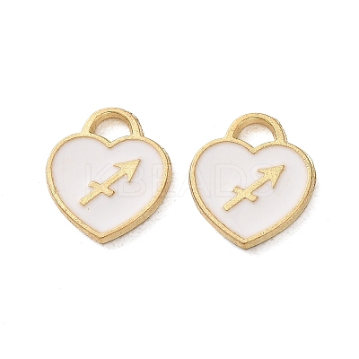 (Defective Closeout Sale: Enamel Yellowing) Golden Alloy Enamel Charms ENAM-XCP0001-47B-1