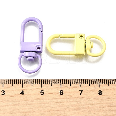 Spray Painted Alloy Swivel Clasps PALLOY-A022-04-1