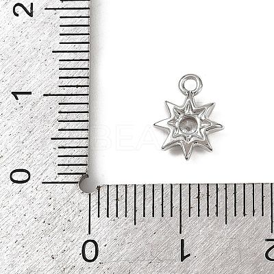 Brass Pave Clear Cubic Zirconia Pendants LS-KK-L238-12P-1