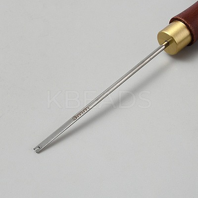 Wooden Awl Pricker Sewing Tool TOOL-WH0059-071A-1