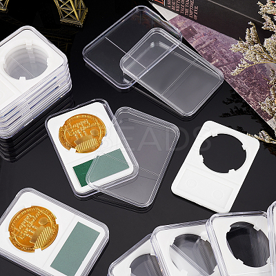 Plastic Coin Storage Boxes OBOX-WH0005-10-1