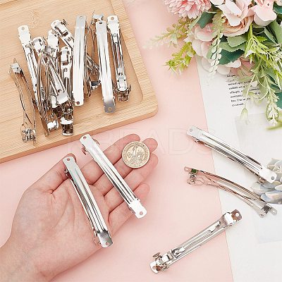 18pcs Iron Hair Barrette Findings IFIN-SC0001-67-1