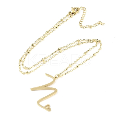 304 Stainless Steel Pendant Necklaces LS-NJEW-H029-02G-N-1