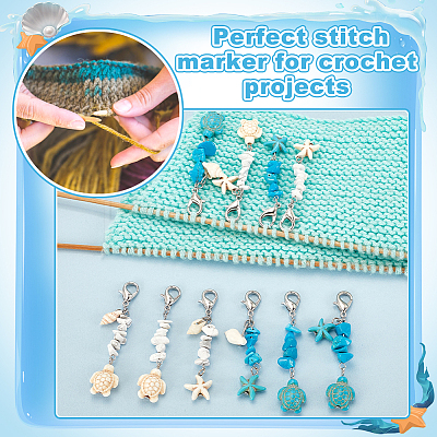 4 Sets 2 Style Glass Pendant Decorations HJEW-GA0001-50-1
