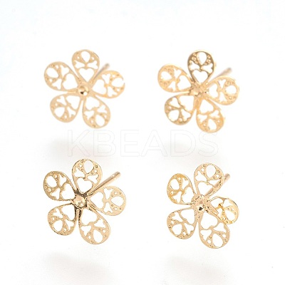 Brass Ear Studs LS-X-KK-S345-272G-1
