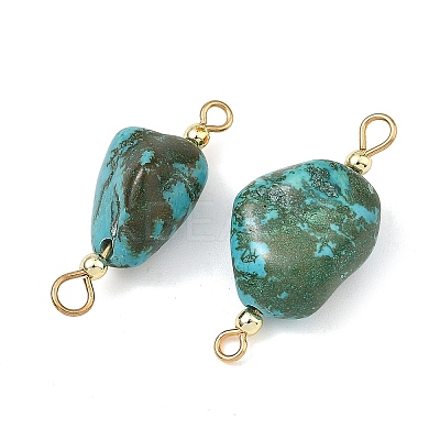 Natural Magnesite Connector Charms PALLOY-JF05937-01-1