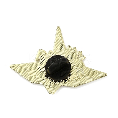 Paper Crane & Sunflower Alloy Enamel Pin Backs for Clothes for Women LS-JEWB-F043-02C-1