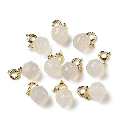 Natural White Agate Pendant Decorations G-R489-43G-1