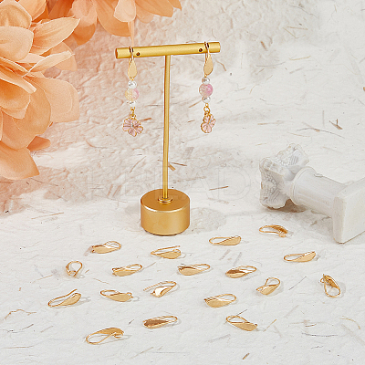 20Pcs Brass Earring Hooks KK-FH0007-17G-1