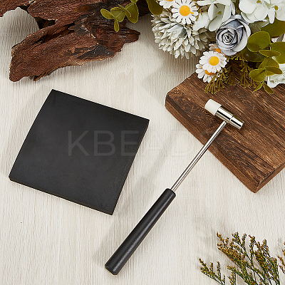 Double Face Jewelry Making Steel Rubber Hammer AJEW-CY0001-85-1