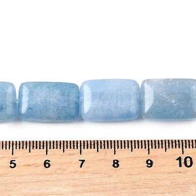 Natural Dyed Quartz Imitation Aquamarine Beads Strands G-S386-A10-1