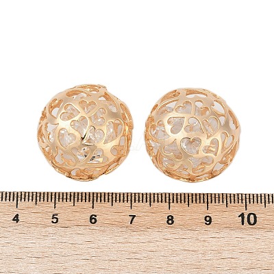 Brass with Clear Cubic Zirconia Pendants KK-G532-24G-1