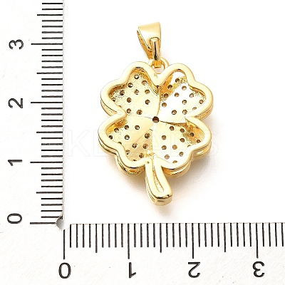 Brass Micro Pave Cubic Zirconia Pendants KK-G519-14G-02-1